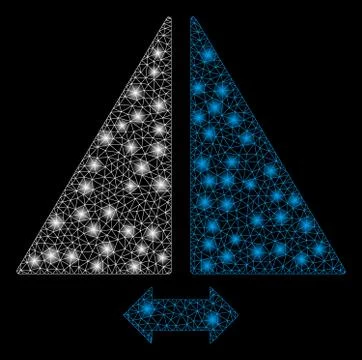 Flare Mesh Network Flip Horizontally with Flare Spots Illustrazione stock
