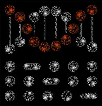 Flare Mesh Network Genetic Code with Flare Spots Stockillustratie