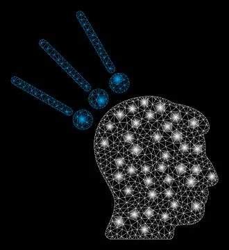 Flare Mesh Network Head Test Connectors with Flare Spots Stock Illustration