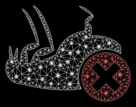 Flare Mesh Network Kill Flea with Flare Spots Stock Illustration