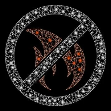 Flare Mesh Network No Fire with Flash Spots Illustrazione stock