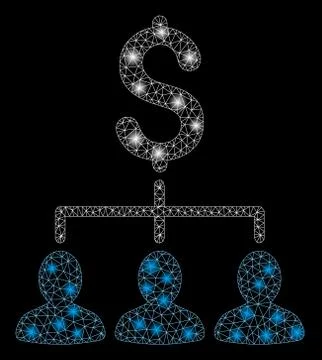Flare Mesh Network Payment Relations with Flare Spots Stock Illustration