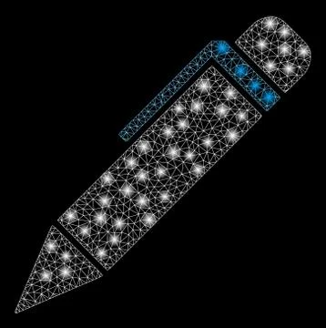 Flare Mesh Network Pen with Flare Spots Stock Illustration