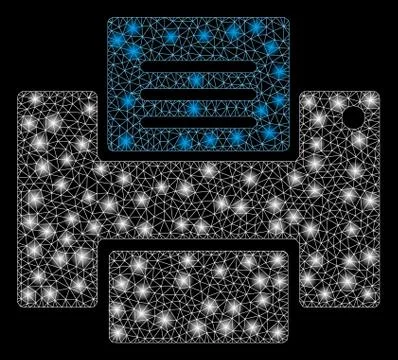 Flare Mesh Network Printer with Flare Spots Stock Illustration