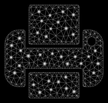 Flare Mesh Network Printer with Flare Spots Illustrazione stock