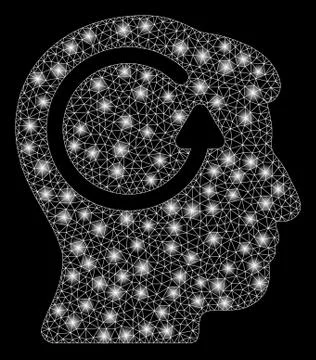 Flare Mesh Network Refresh Head Memory with Flare Spots Stock Illustration