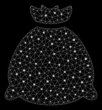 Flare Mesh Network Sack Bag with Flare Spots 스톡 일러스트
