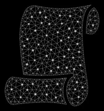 Flare Mesh Network Script with Flare Spots Stock Illustration