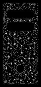 Flare Mesh Network Server Mainframe with Flare Spots Stockillustratie