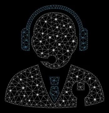 Flare Mesh Network Service Manager with Flare Spots Stock Illustration