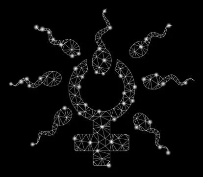 Flare Mesh Network Sperm Penetration with Flare Spots イラスト素材