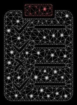 Flare Mesh Network Task List with Flare Spots Stock Illustration