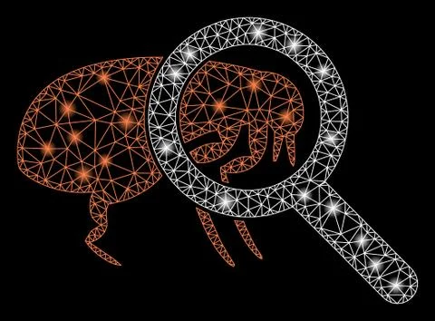 Flare Mesh Network Total Flea Control with Flare Spots Stock Illustration