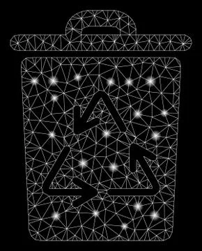 Flare Mesh Network Trash Can with Flare Spots Stock Illustration