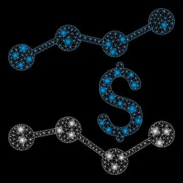 Flare Mesh Network Trends with Flash Spots 스톡 일러스트