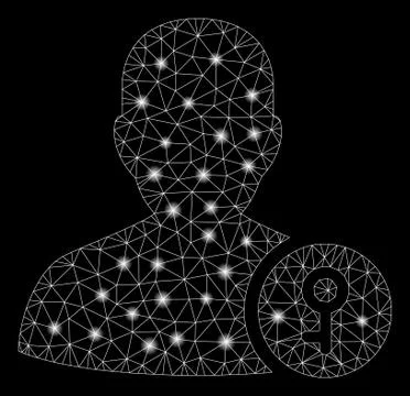 Flare Mesh Network User Key with Flare Spots Stockillustratie
