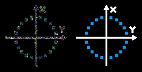 Flare Mesh Wire Frame Circle Plot Icon with Flare Spots Ilustración de archivo