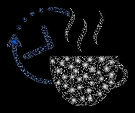 Flare Mesh Wire Frame Coffee Break with Flare Spots Stockillustratie