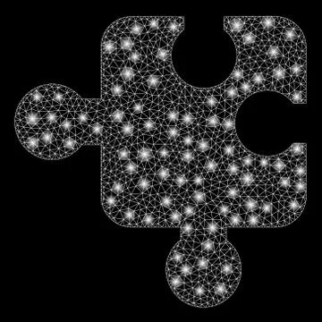 Flare Mesh Wire Frame Component with Flare Spots Stock Illustration