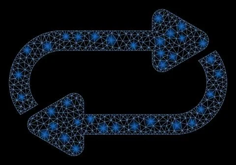Flare Mesh Wire Frame Endless Repeat with Flare Spots Illustrazione stock