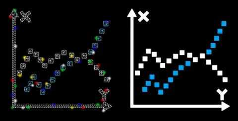 Flare Mesh Wire Frame Functions Plot Icon with Flare Spots Ilustración de archivo