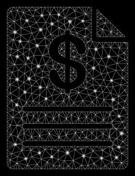 Flare Mesh Wire Frame Price List with Flare Spots Illustrazione stock