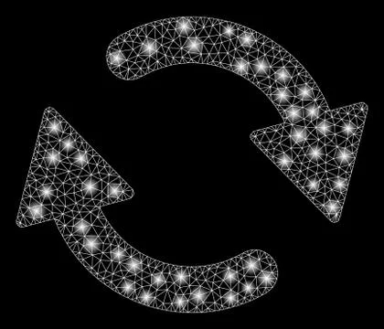 Flare Mesh Wire Frame Refresh with Light Spots Illustrazione stock