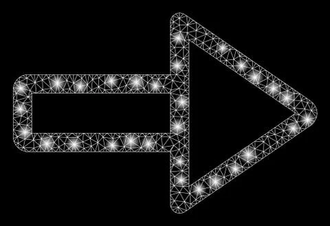 Flare Mesh Wire Frame Right with Flare Spots Illustrazione stock