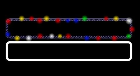 Flare Mesh Wire Frame Rounded Rectangle Frame Icon with Flare Spots Stock Illustration