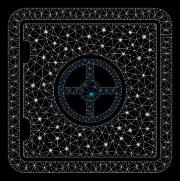 Flare Mesh Wire Frame Safe with Flare Spots Stock Illustration