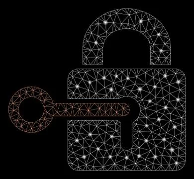 Flare Mesh Wire Frame Secrecy with Flare Spots Stock Illustration