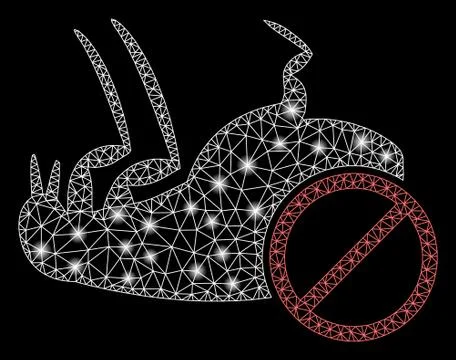 Flare Mesh Wire Frame Stop Flea with Flare Spots Stock Illustration