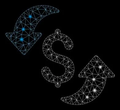 Flare Mesh Wire Frame Update Cost with Flare Spots Stock Illustration