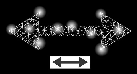 Flare Net Width Icon with Glare Lightspots Illustrazione stock