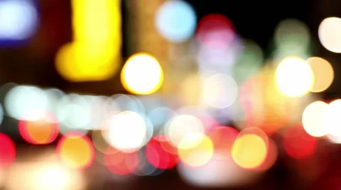 Flare night traffic lights Stock Footage 50684356