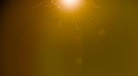Flare overlay sun light len effect. Cold blue vertical starburst with sharp.. Stock Illustration