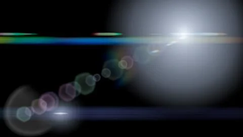 Flare overlay sun light len effect. Wide anamorphic spectrum beam with whit.. Stock Photos