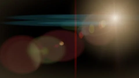 Flare overlay sun light len effect. Subtle rainbow light leak at edge with .. Stock Photos
