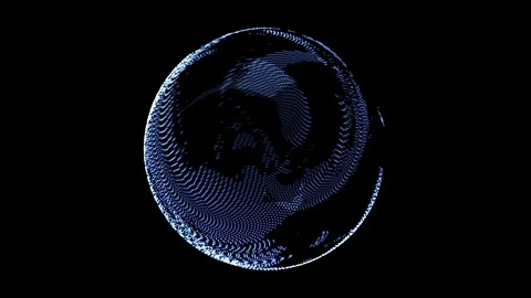 Flare particles coronal mass ejections over black background. Stock Footage 125954163