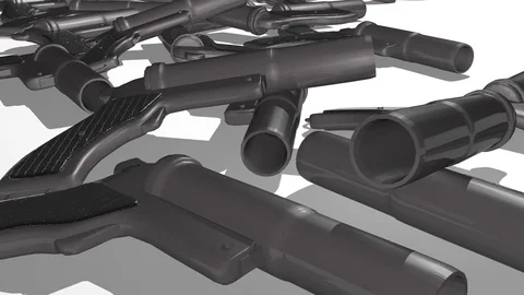 Flare pistols surplus items Stock Footage 81725270