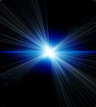 Flare with rays on black background Stock Illustration