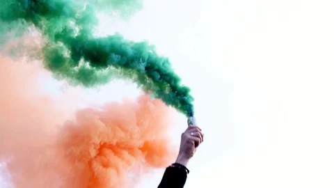 Flare smoke in slow motion Stock Footage 83093891