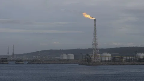 Flare Stack Stock Footage ~ Royalty Free Stock Videos | Pond5
