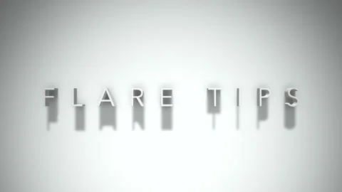 Flare tips 3D title animation with shadows on a white background Stock Footage 297662287