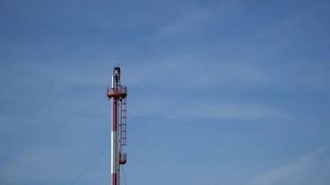 Flare tower in Refinery plant Stock Footage 255920098
