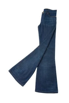 Flared blue jeans Foto stock