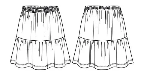 Flared mini skirt Stock Illustration