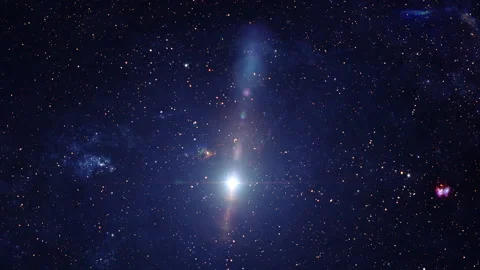 Flares light animation on space abstract background Stock Footage 300774302