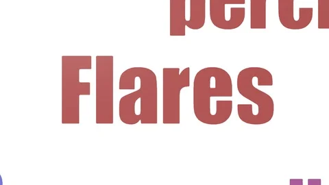 Flares Word Cloud Animated Isolated On White Stock Footage 107240905