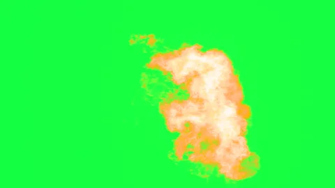 Flaring of Associated Gas on Chromakey 4K Stock Footage 332772676